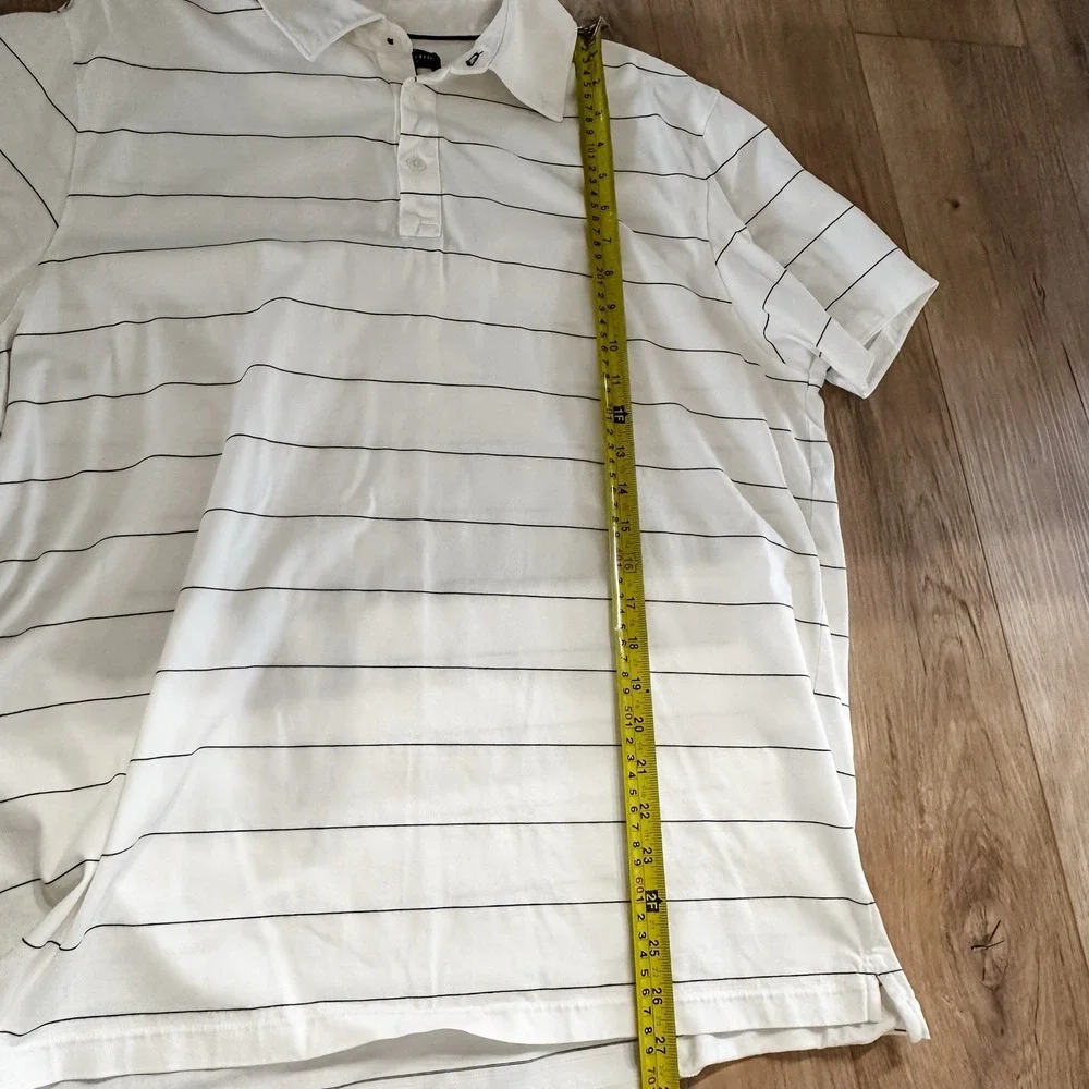 Men's‎ Banana Republic Pima 100% Cotton White Stripe XL